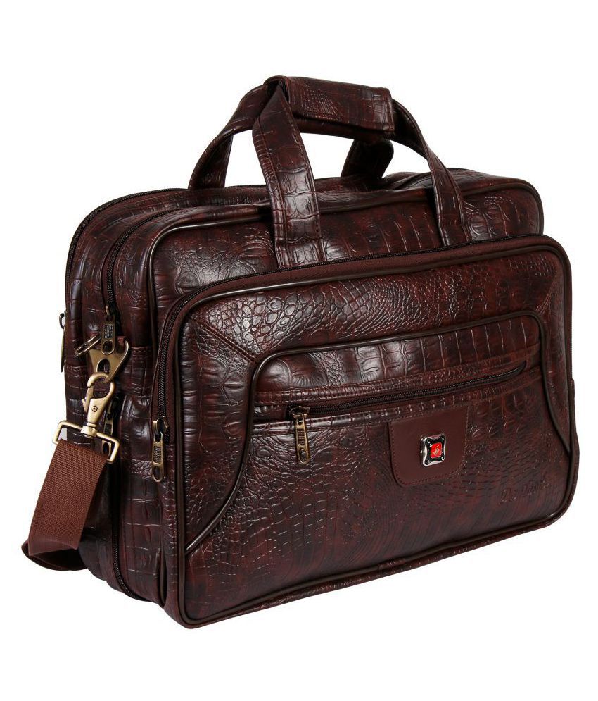 Da Tasche Brown Leather Office Bag – Global Delivery